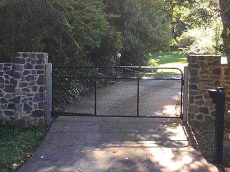 Outside view of custom gate